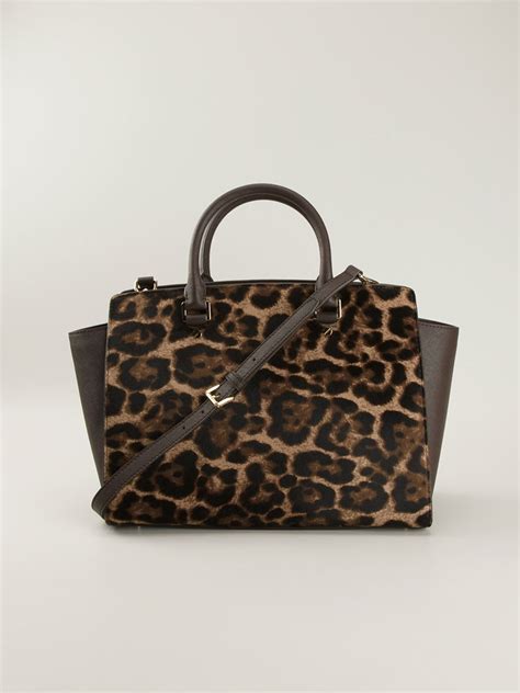 michael kors selma bag leopard print|Michael Kors cheetah print purse.